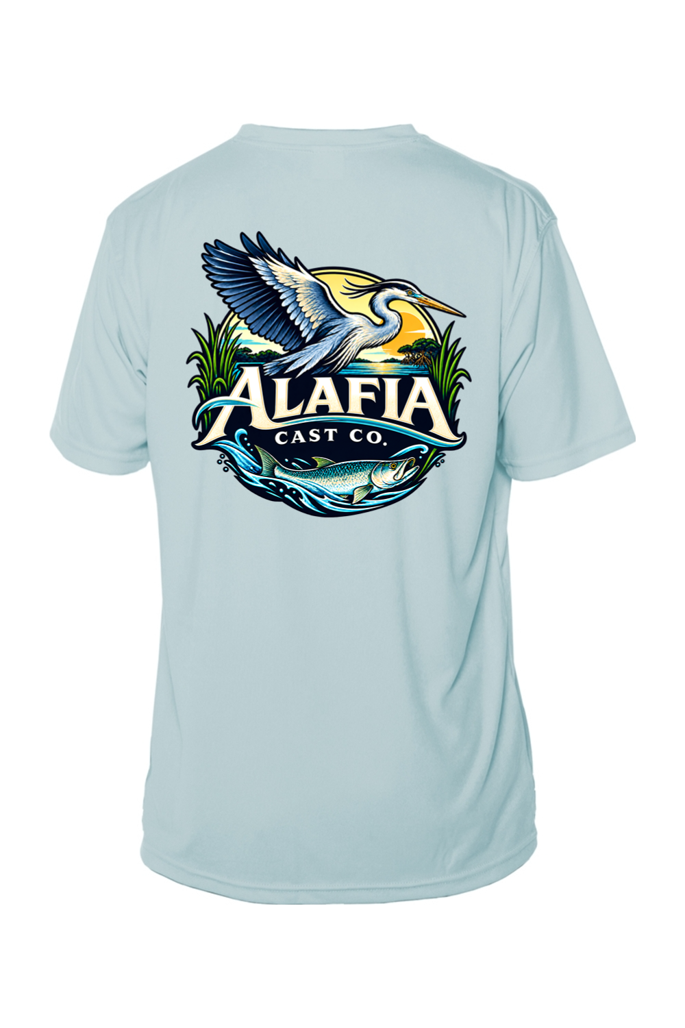 Heron Sunrise Men’s UPF 50+ Short Sleeve Shirt